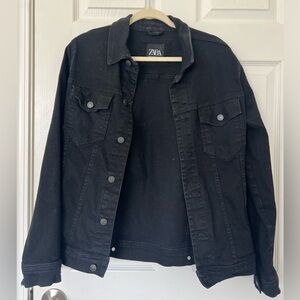 Mens Black Zara Jean Jacket - Size M